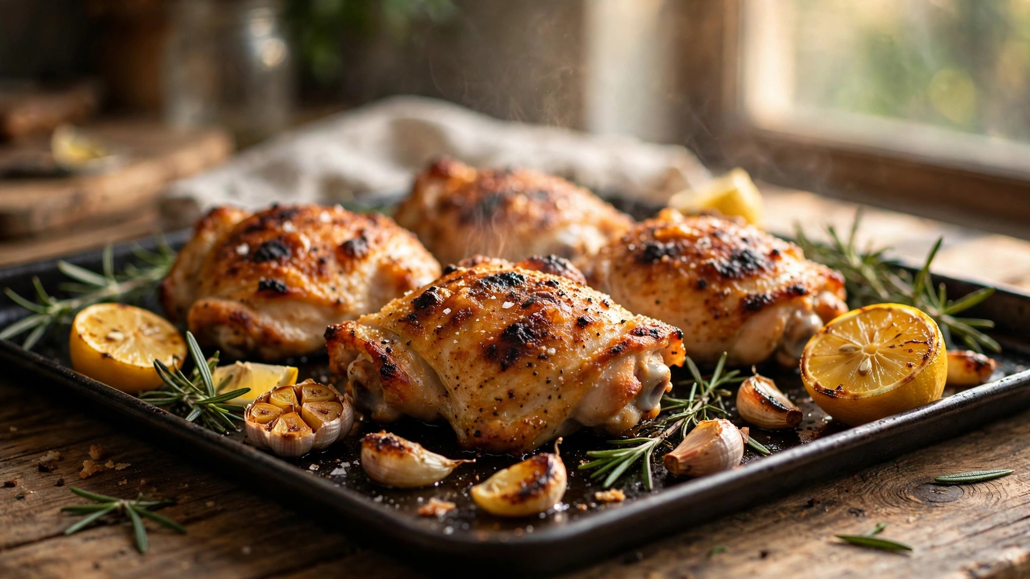 Baked chicken thighs time chart